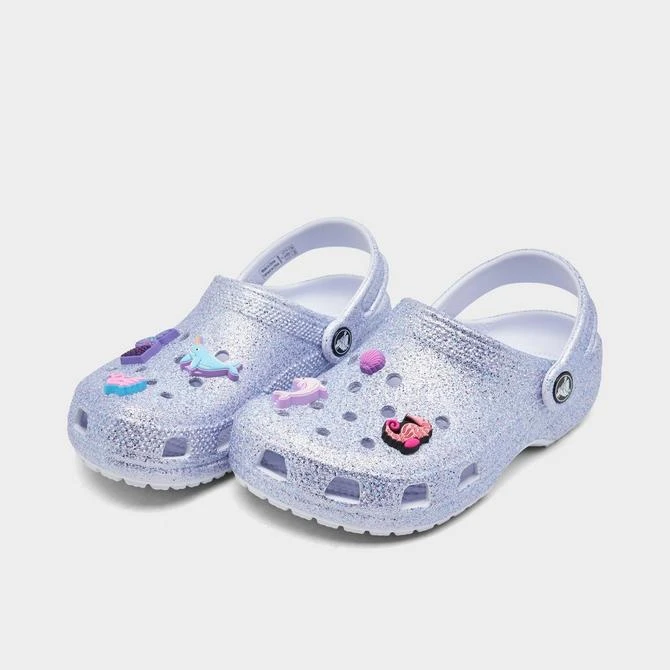 Crocs Girls' Little Kids' Crocs Classic Glitter Sea Friends Clog Shoes 2