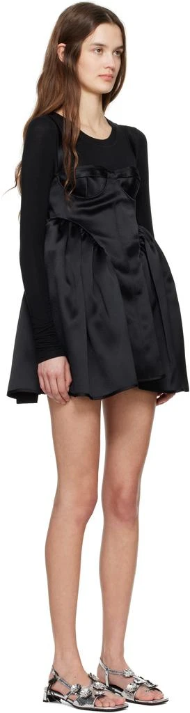 CECILIE BAHNSEN Black Ovid Minidress 2
