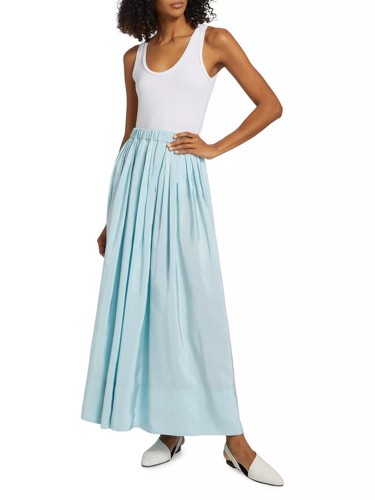 Co Pleated Elasticized Maxi Skirt