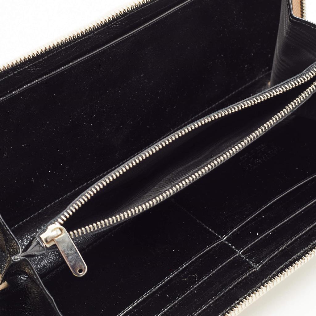 Gianfranco Ferre Gianfranco Ferre Beige Watersnake Leather Zip Around Oversized Wallet