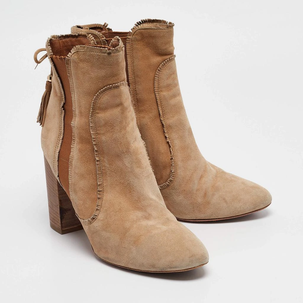 Aquazzura Aquazzura Brown Suede Tassel Accents  Boots Size 39 4