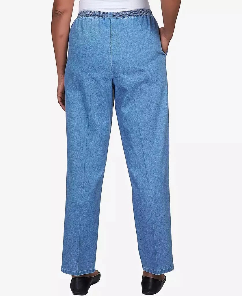 Alfred Dunner Petite Elastic Waist Short Length Denim Pants 2