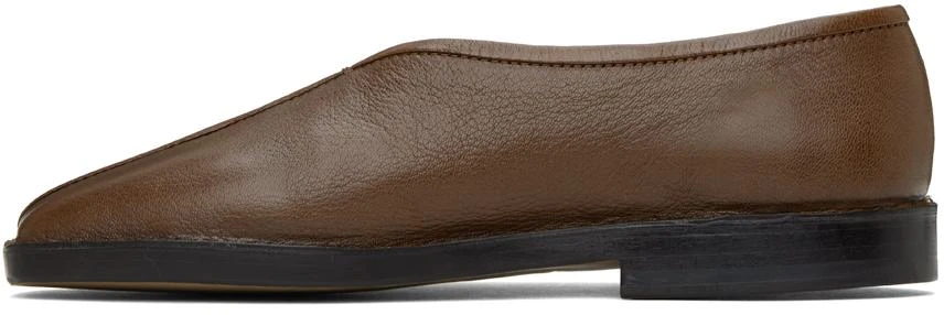 Lemaire Brown Flat Piped Slippers 3