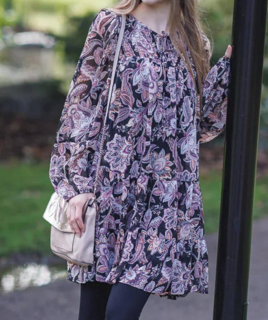 Papillon Papillon - Quinn Paisley Floral Babydoll Dress