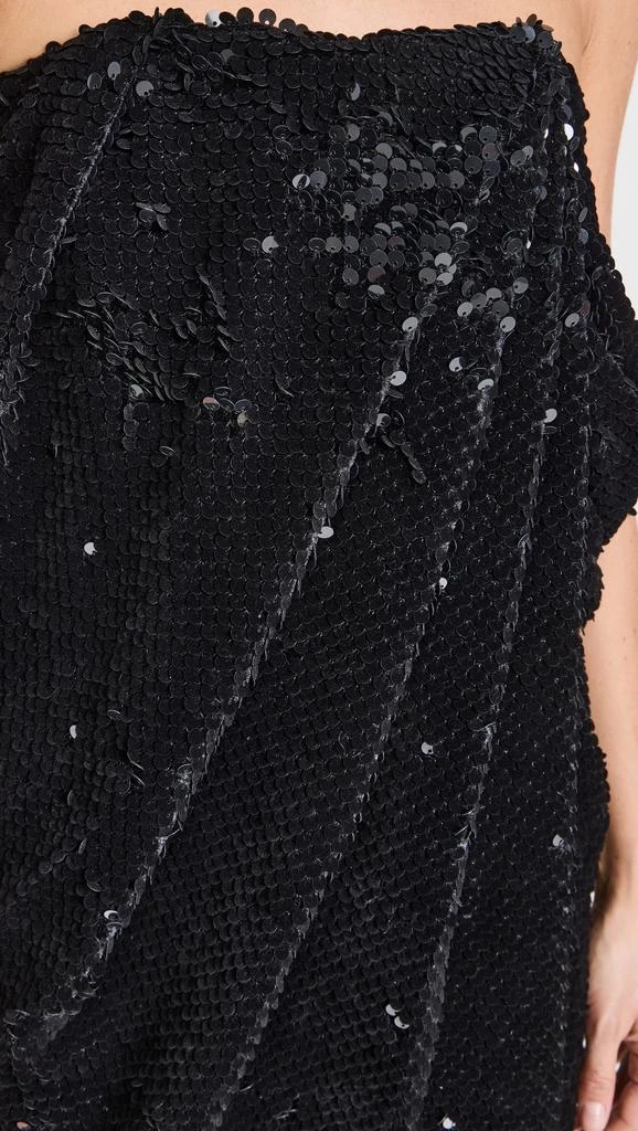 Recto Velvet Sequin Draped Tube Top Dress 5