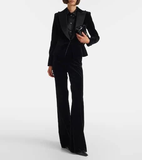 Max Mara Vetrino cotton velvet flared pants 2