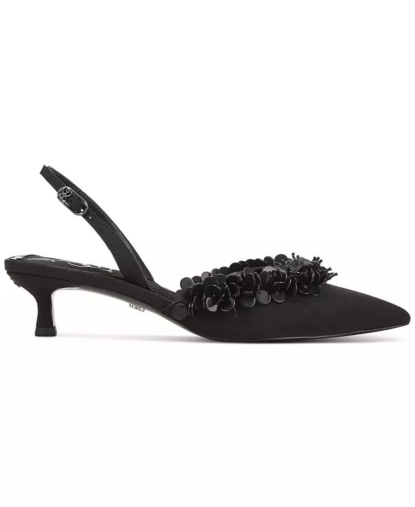 Sam Edelman Women's Trent Embellished Slingback Kitten-Heel Pumps 6
