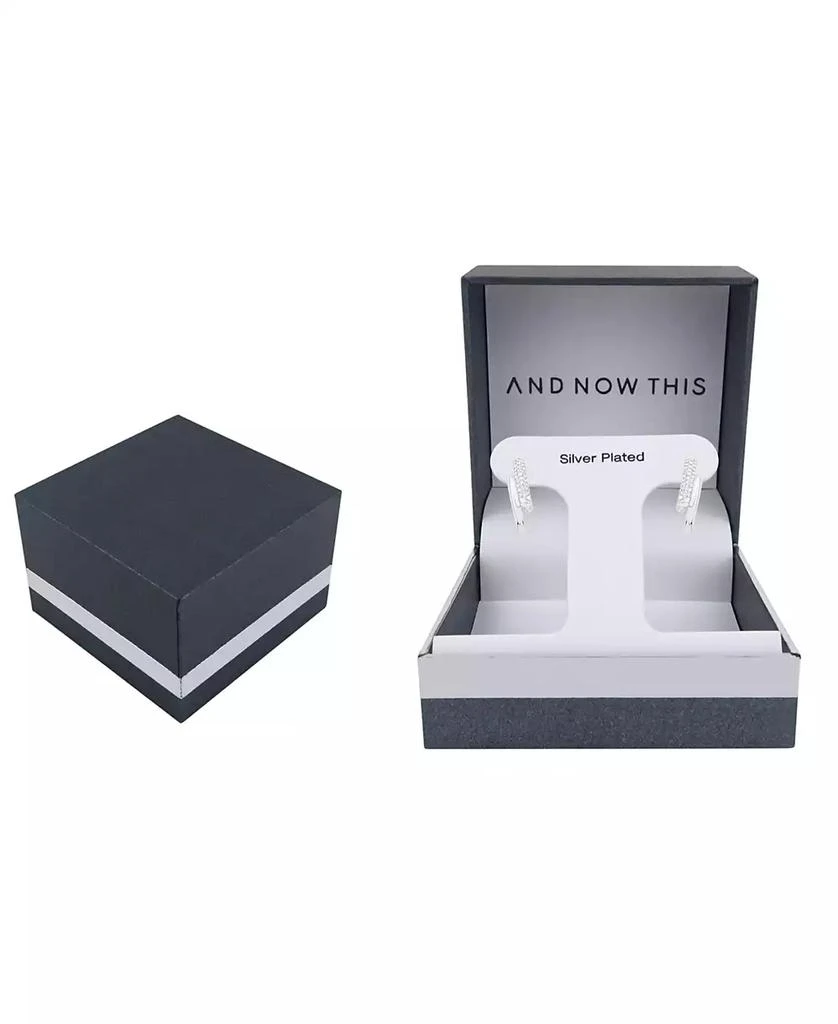 And Now This Crystal Bypass Hinged Hoop Earrings 4