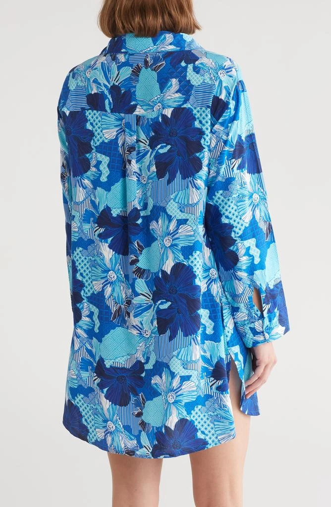 BOHO ME Floral Print Button-Up Cover-Up Shirt 2