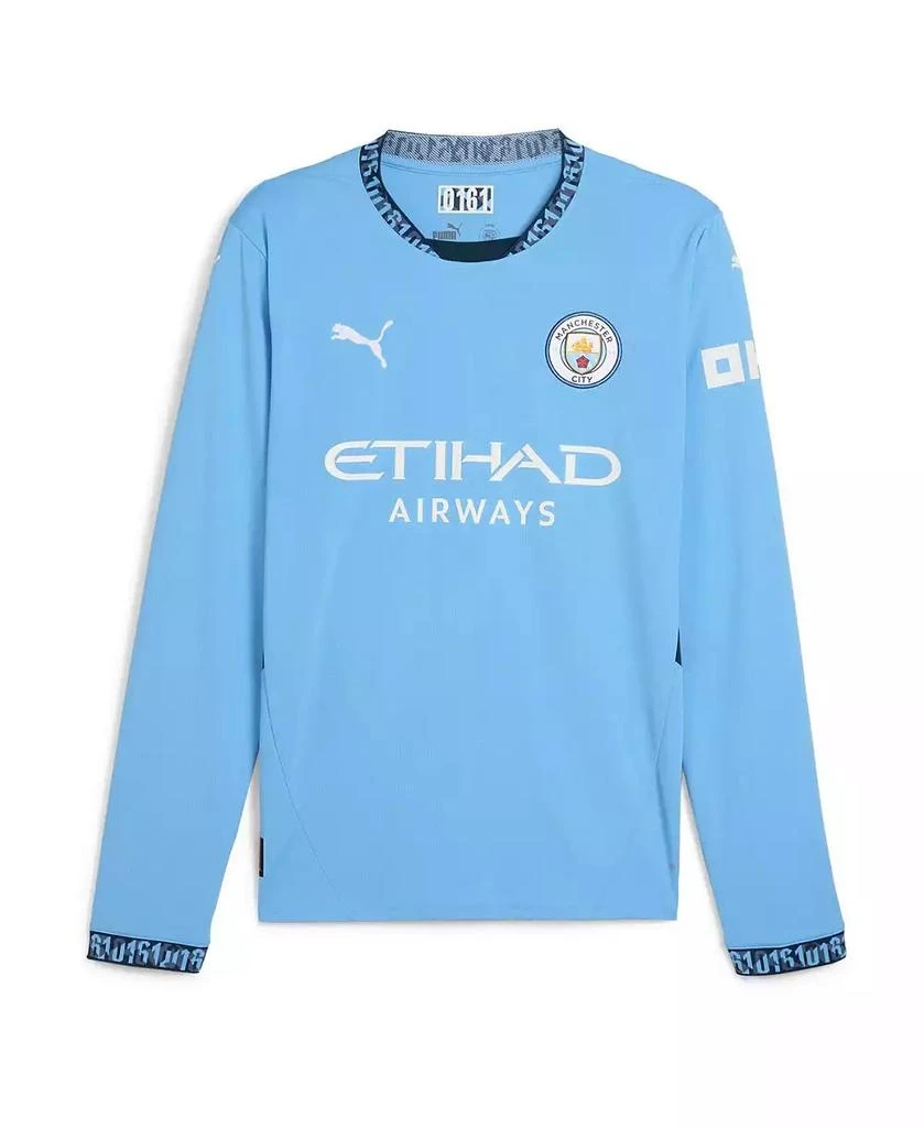 Puma Men's Kevin De Bruyne Light Blue Manchester City 2024/25 Home Replica Long Sleeve Player Jersey 3