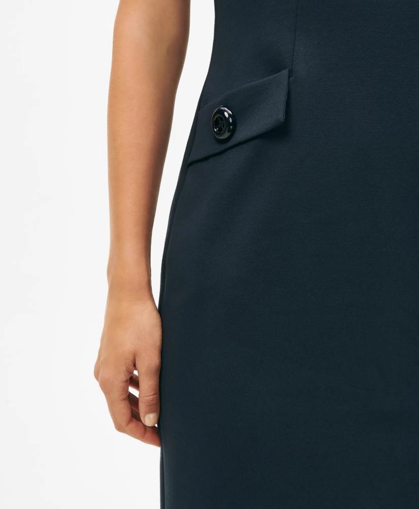 Brooks Brothers Short Sleeve Hip-Pocket Ponte Dress