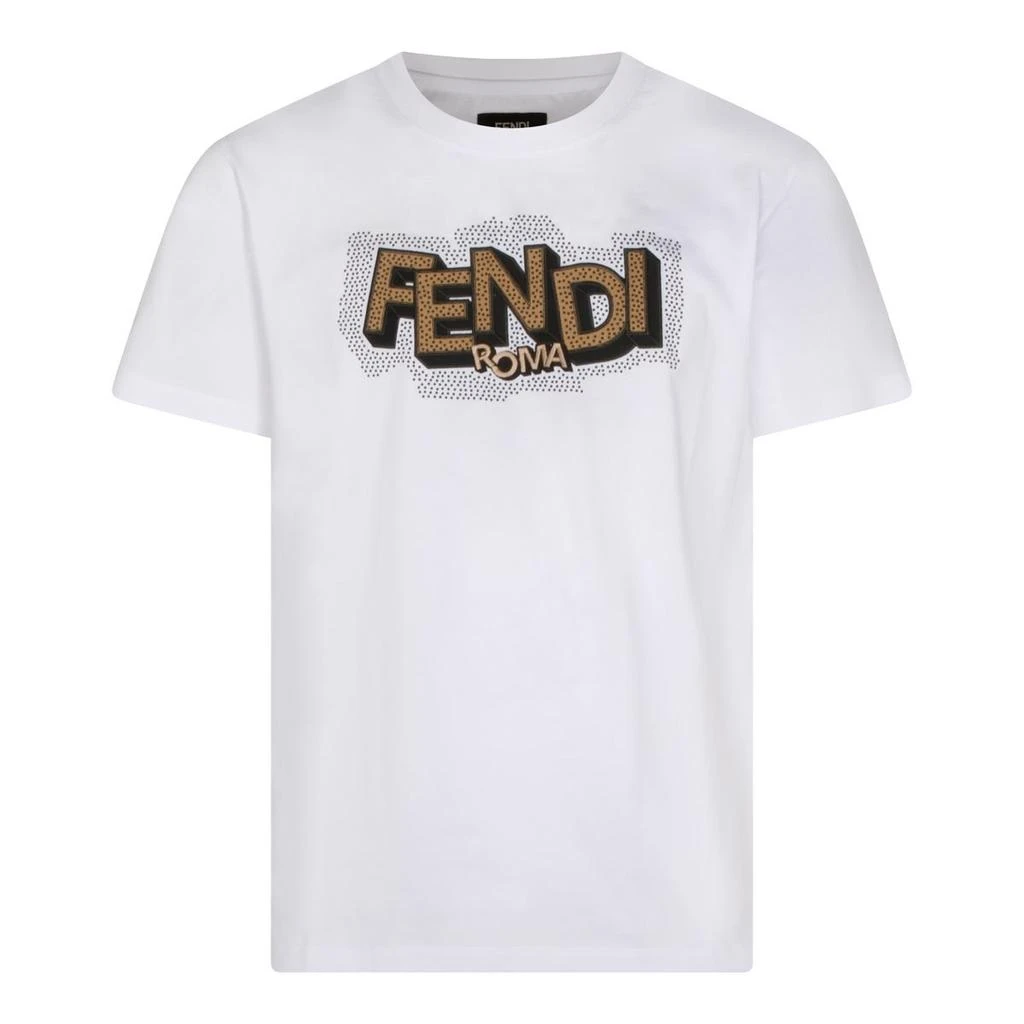 Fendi Fendi Logo Printed Crewneck T-Shirt 1