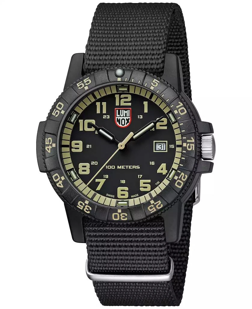 Luminox Men's Swiss Leatherback Sea Turtle Giant Dive Black NATO Strap Watch 44mm 2