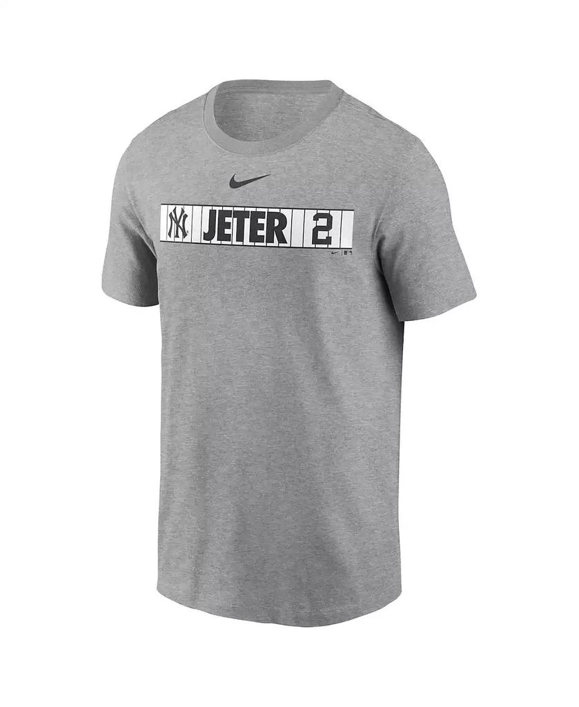 NIKE Men's Derek Jeter Heathered Gray New York Yankees Locker Room T-shirt 2