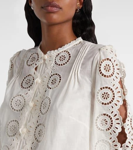 Zimmermann Lucky embroidered cotton blouse 4
