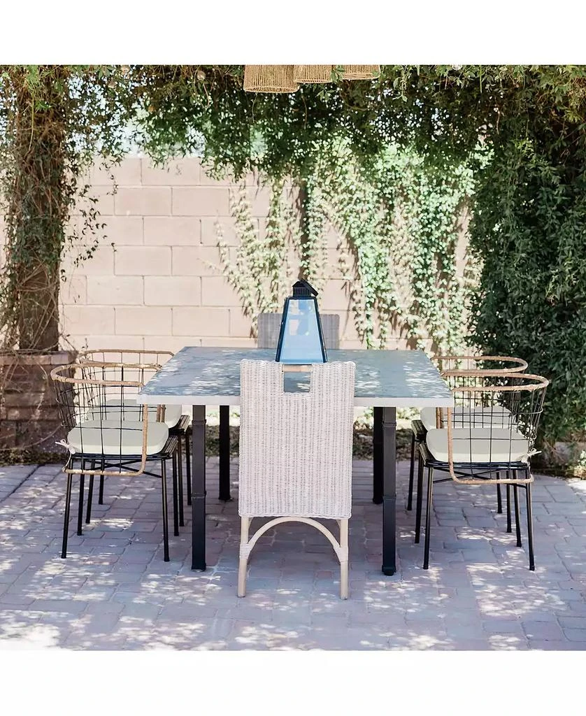 Aoodor Outdoor Dining Chair Cushions Set of 4, Waterproof Patio Furniture Seat Cushions, Outdoor Chair Pads with Ties, 18 x 19 inch 8