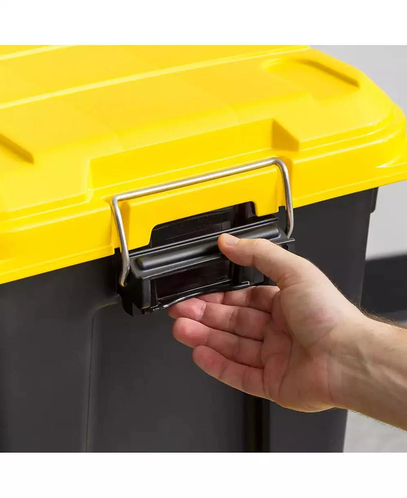 IRIS USA 4Pack 82qt/20gal WeatherPro Storage Utility Tote Container Box, Yellow 7