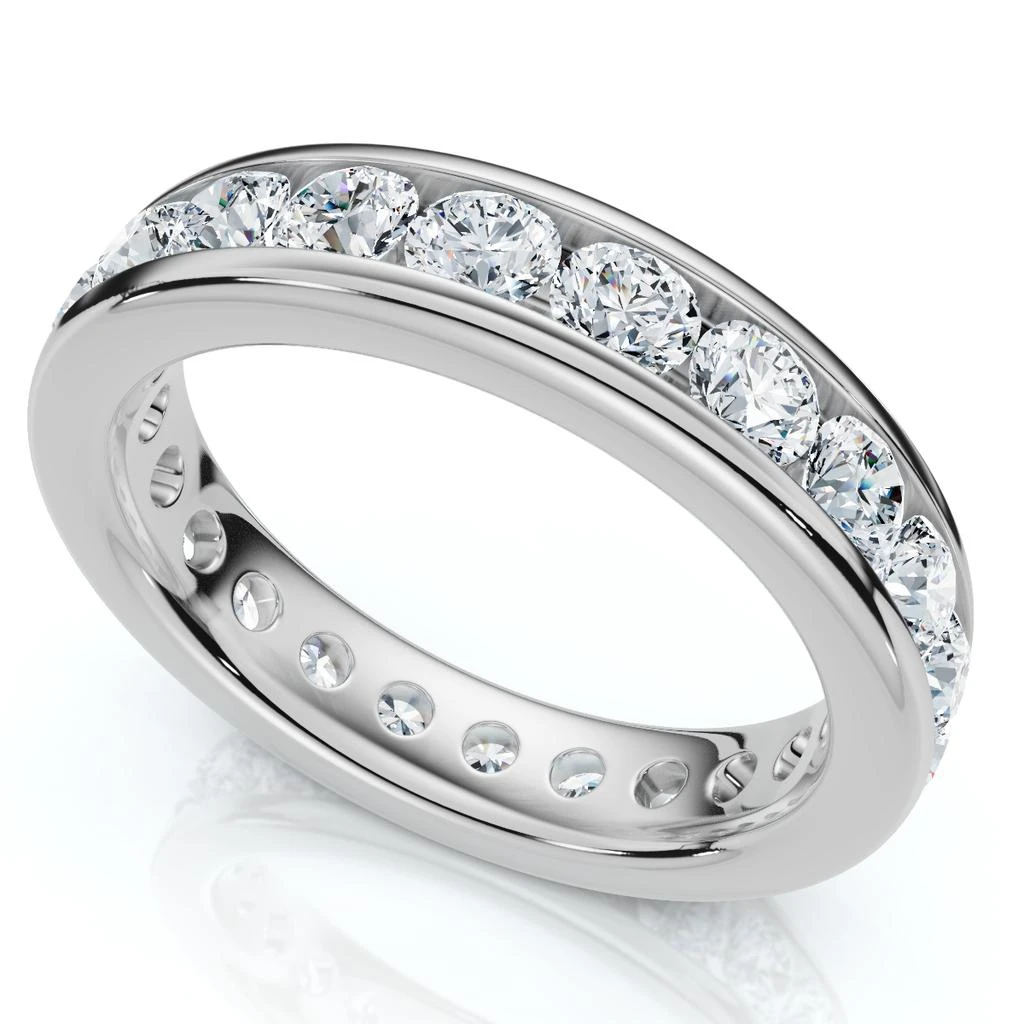 Pompeii3 1 1/2Ct Channel Set Diamond Lab Grown Eternity Wedding Ring 14k Gold or Platinum 3