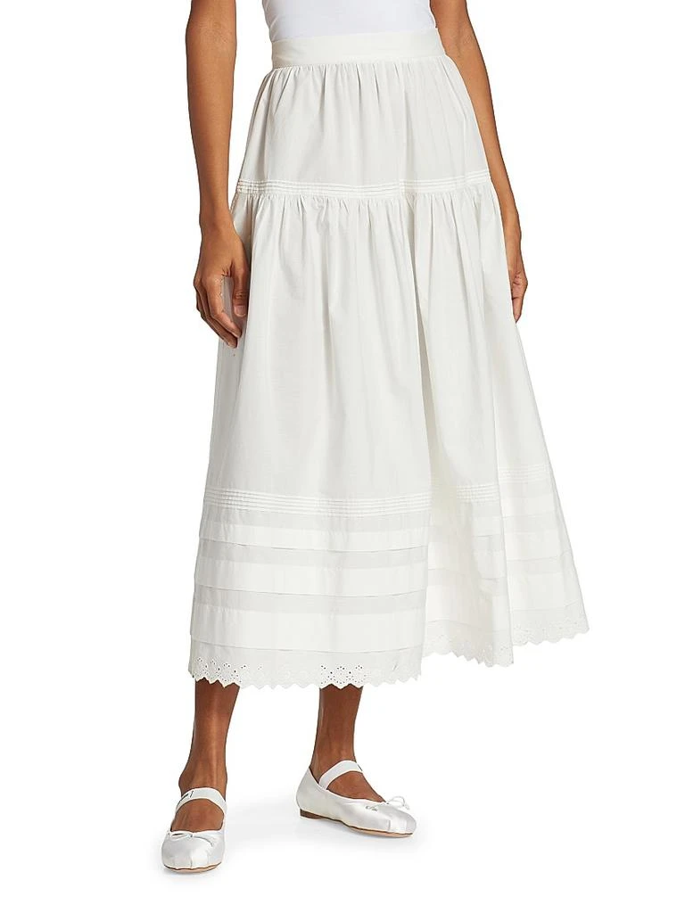 DÔEN Sebastiane Tiered Cotton Maxi Skirt 3
