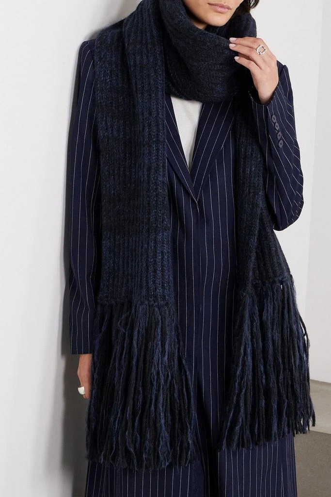 Stella McCartney Fringed alpaca-blend scarf 4