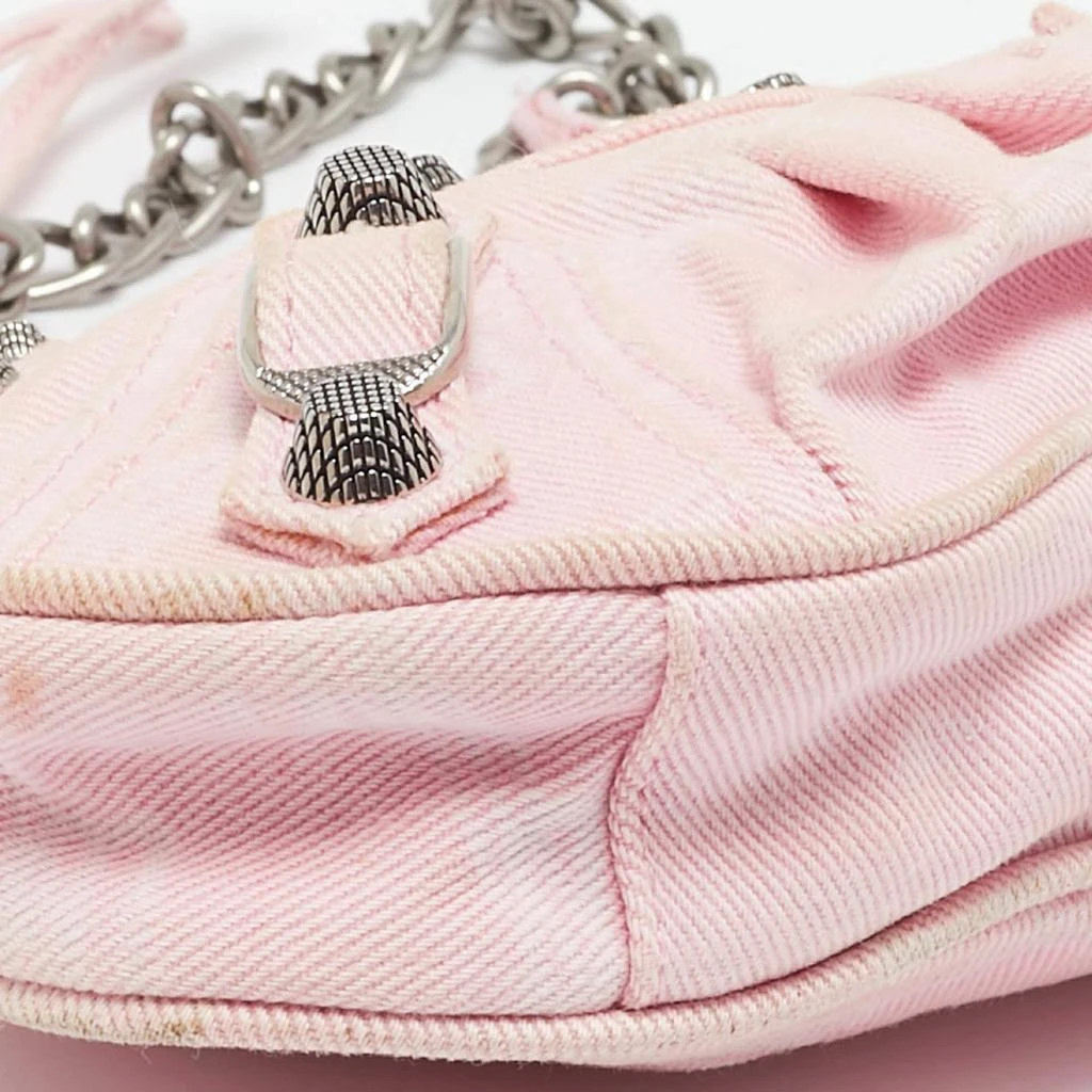 Balenciaga Balenciaga Light Pink BB Monogram Denim Mini Le Cagole Shoulder Bag 13