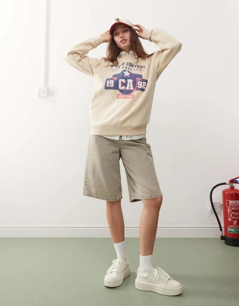 Daisy Street Daisy Street oversized natural sweatshirt with 1992 graphic 4