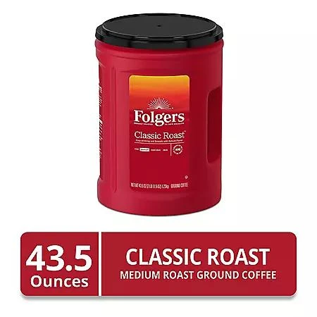 Folgers Folgers Classic Medium Roast Ground Coffee, 43.5 oz. 3