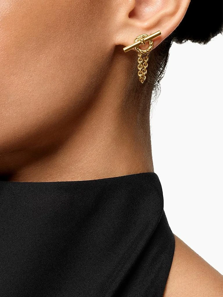 David Yurman DY Mercer Bold Toggle Chain Stud Earrings in 18K Yellow Gold, 50.4MM 2