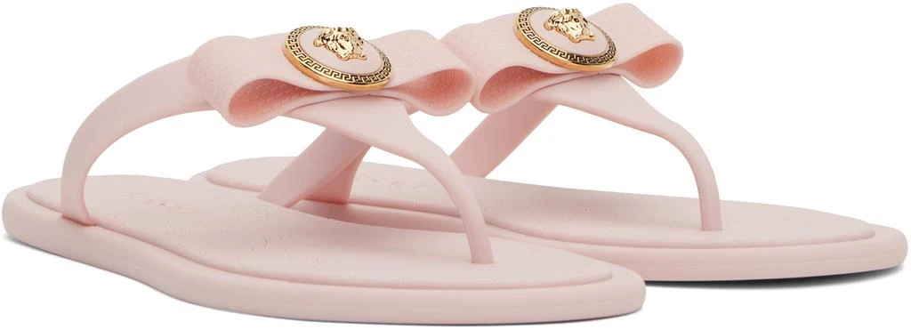 Versace Pink Gianni Ribbon Flip-Flops 4