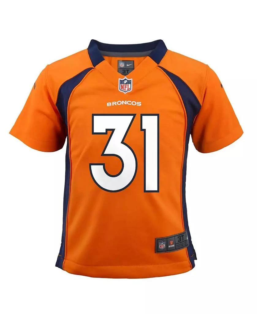 NIKE Toddler Boys and Girls Justin Simmons Orange Denver Broncos Game Jersey 3