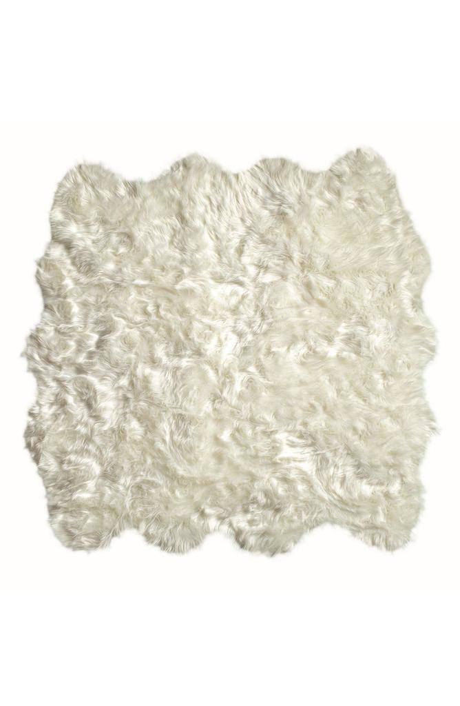 LUXE Gordon Faux Sheepskin Fur Rug - Off White