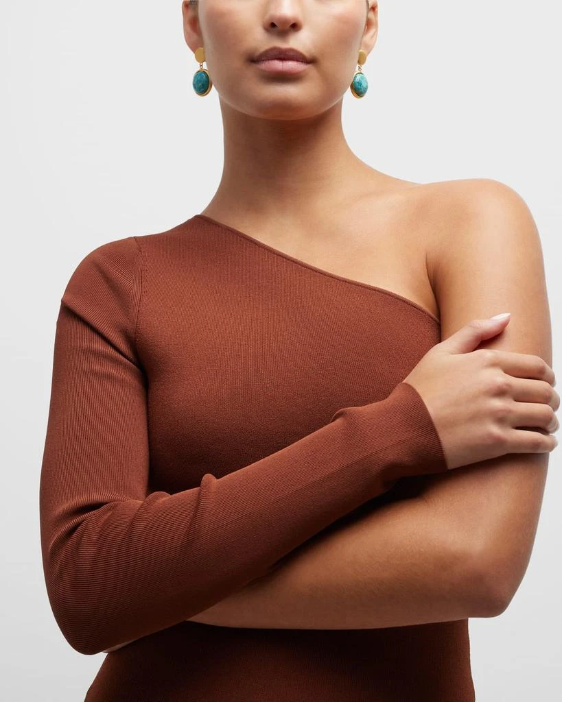 NEST Jewelry Brushed Gold Turquoise Drop Earrings 5