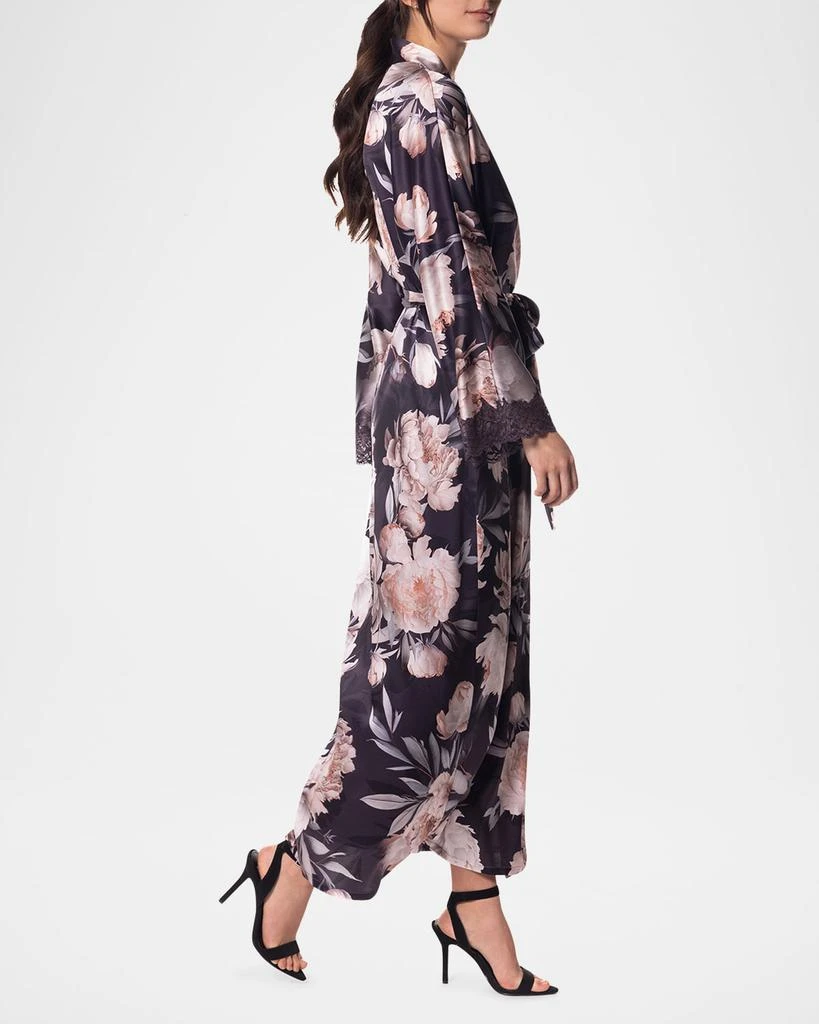 Christine Lingerie After Dark Floral-Print Charmeuse Robe 4