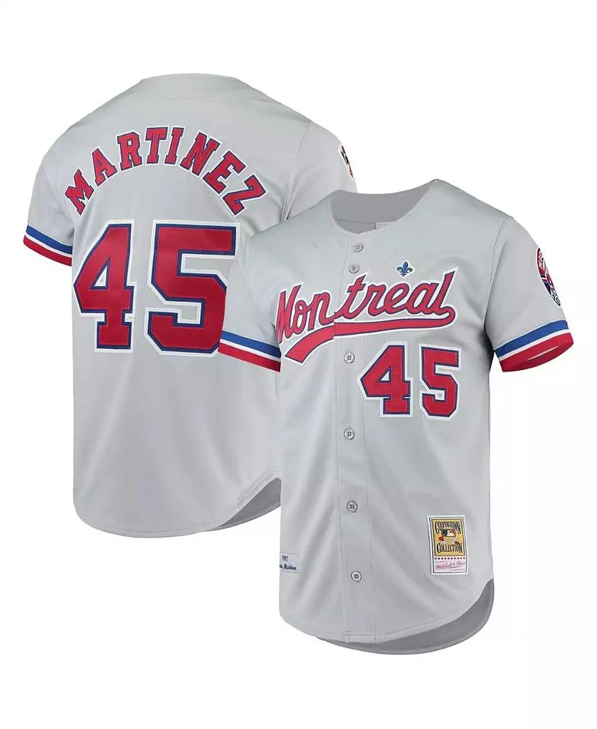 Mitchell & Ness Men's Pedro Martinez Gray Montreal Expos Cooperstown Collection Authentic Jersey 1