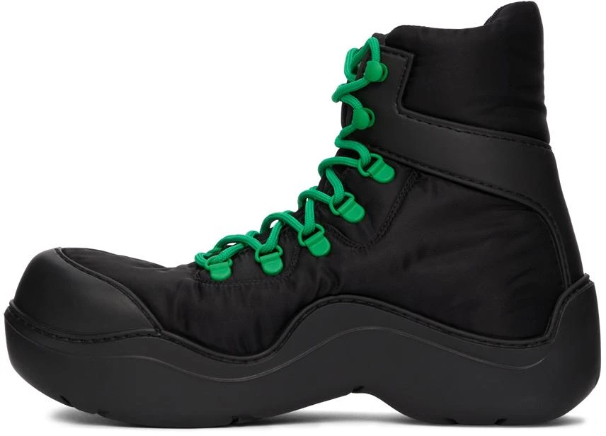 Bottega Veneta Black & Green Puddle Bomber Boots 3