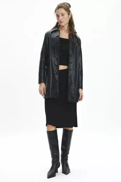 Blank NYC BLANKNYC Turning Point Faux Leather Trench Coat 3