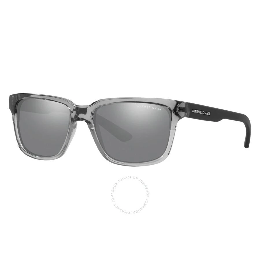 Armani Exchange Grey Mirrored Silver Square Unisex Sunglasses AX4026S 8239Z3 56 1