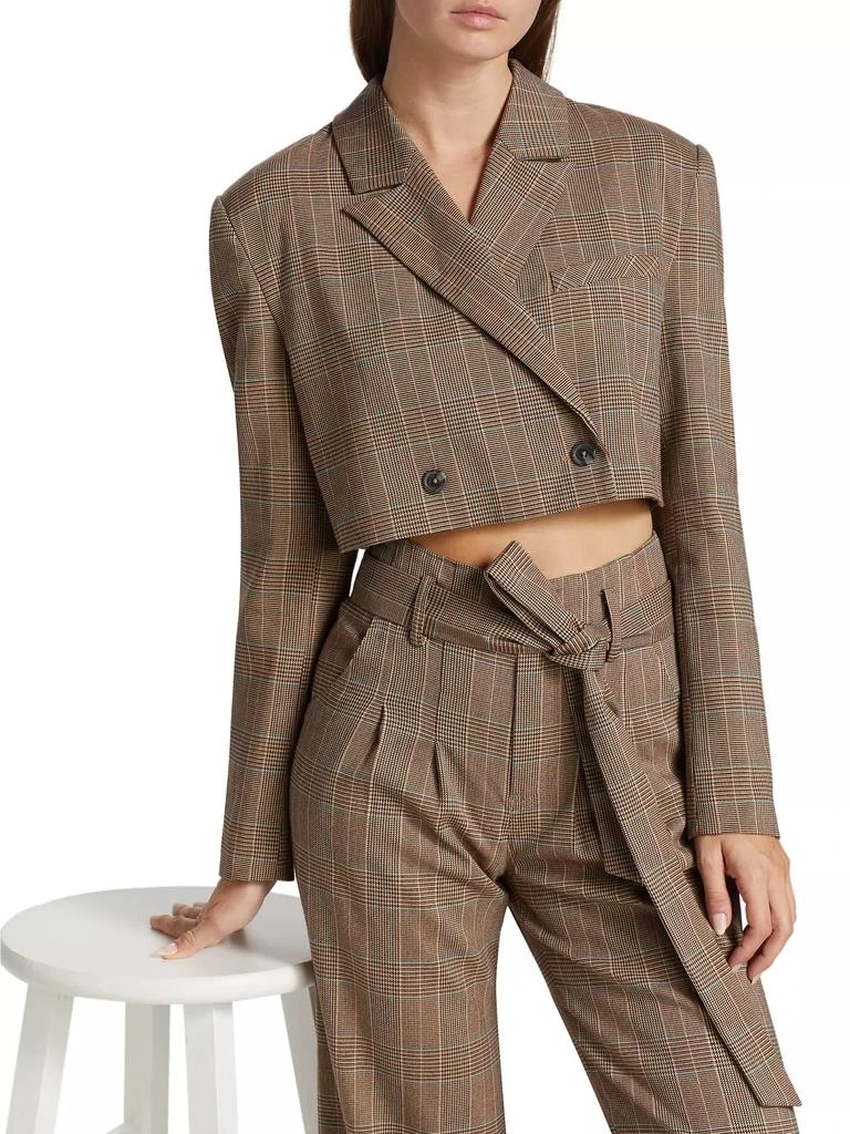 the westside Liv Houndstooth Cropped Blazer 6