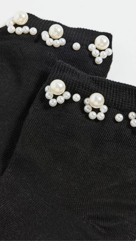 Stems Pearl Embellished Crew Socks 2