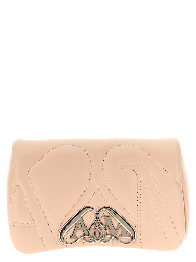 Alexander McQueen Powder blue leather small Seal shoulder