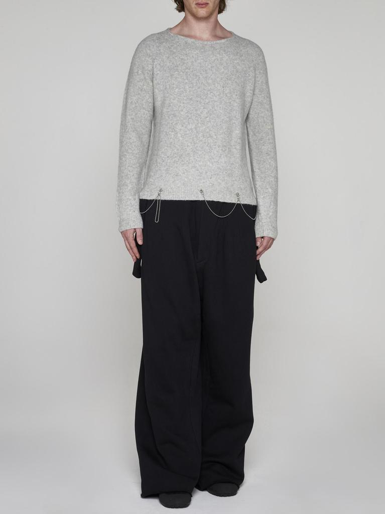 Random Identities Chain-detail Wool-blend Sweater