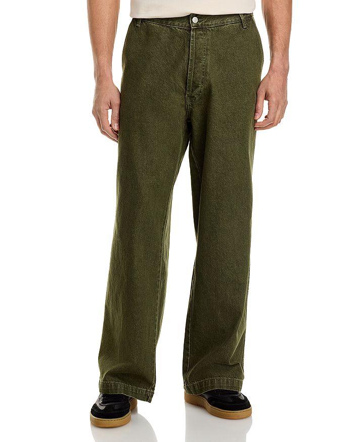 Officine Générale Straight Fit Jeans in Olive Night