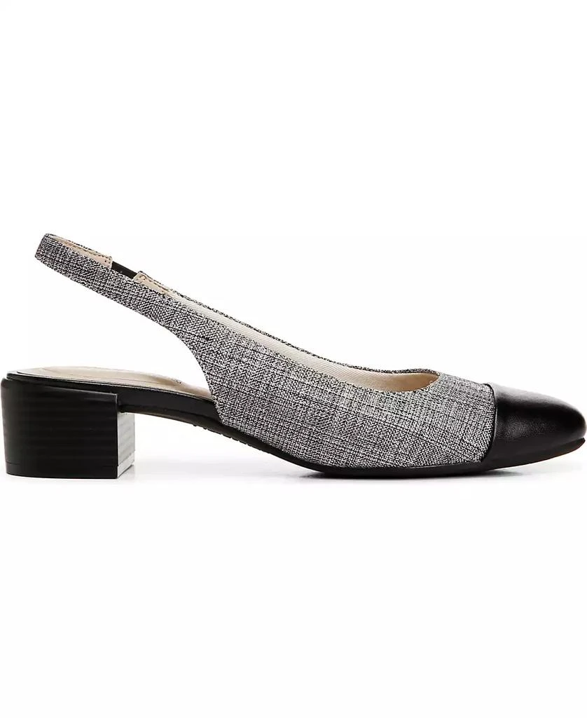 LifeStride Women's Becoming Round Cap Toe Block Heel Slingback Pumps 2