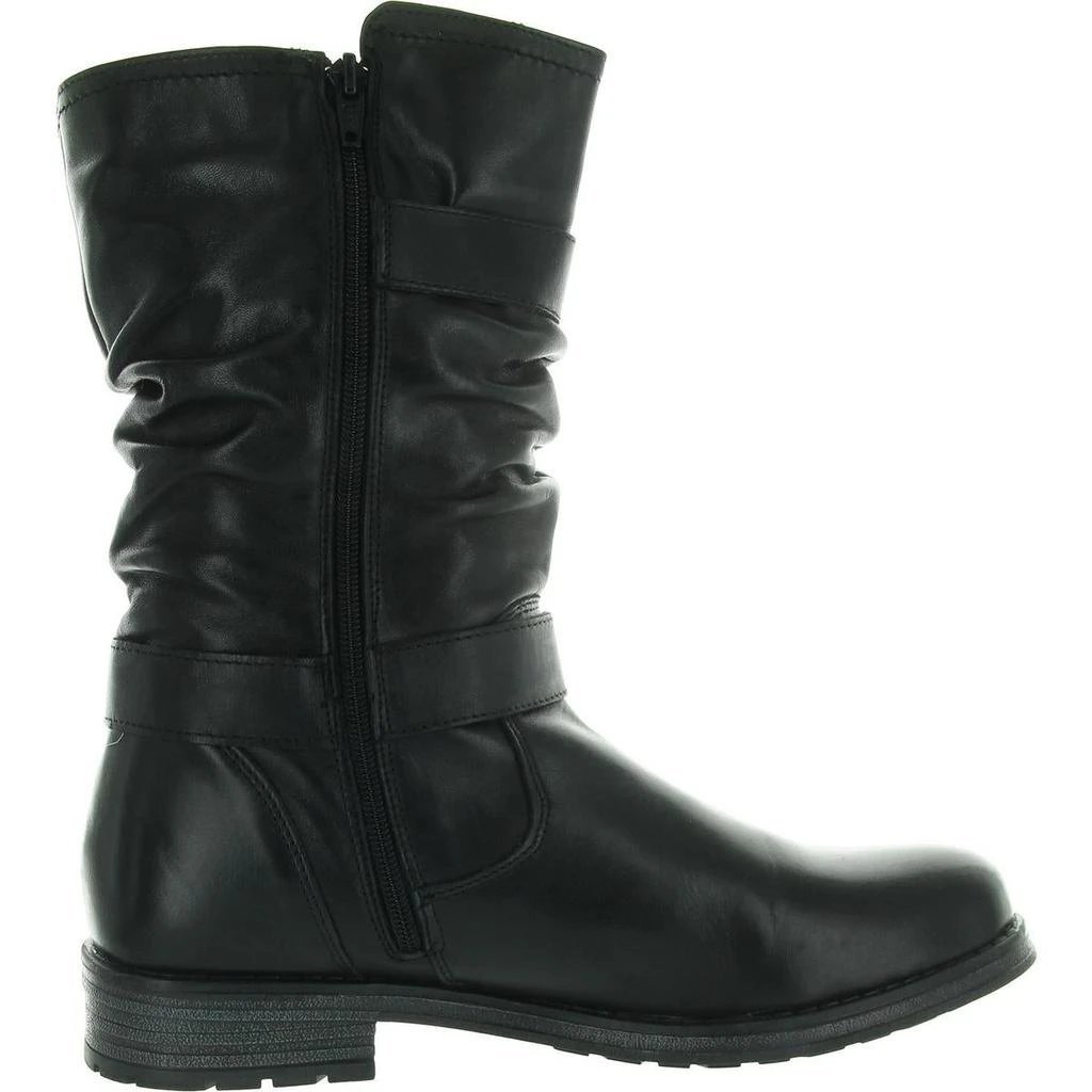 Eric Michael Womens Slouchy Leather Motorcycle Boots 2