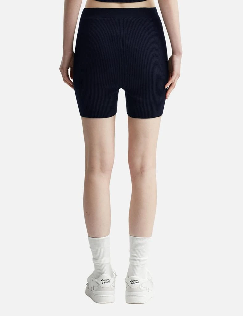 Maison Kitsune Baby Fox Patch Fine Ribbed Shorts 3