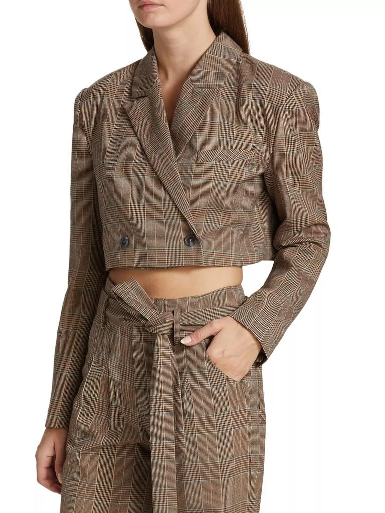 the westside Liv Houndstooth Cropped Blazer 4