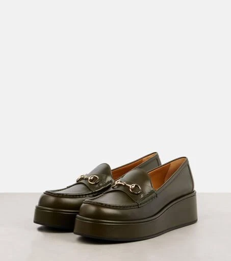 Gucci Horsebit leather platform loafers 4