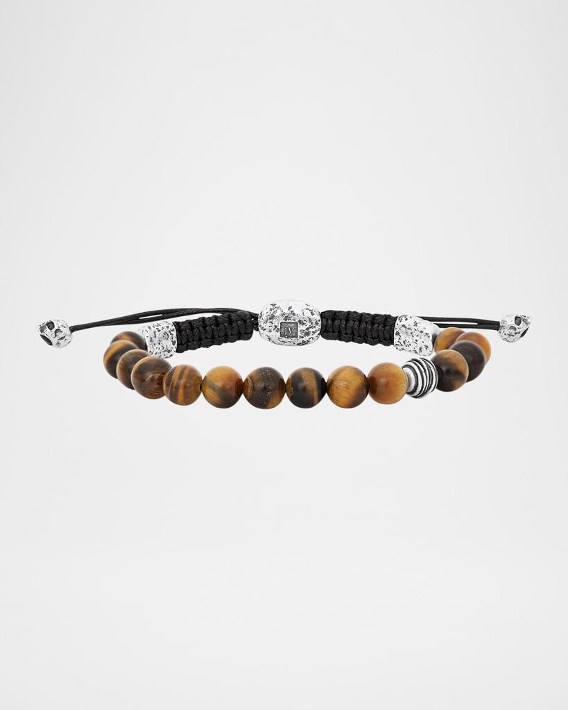 Sterling Silver Tigers Eye Jewelry Set - Beaded Bracelet, Earrings & Necklace, Boho Fashion Prom Gift - View #11