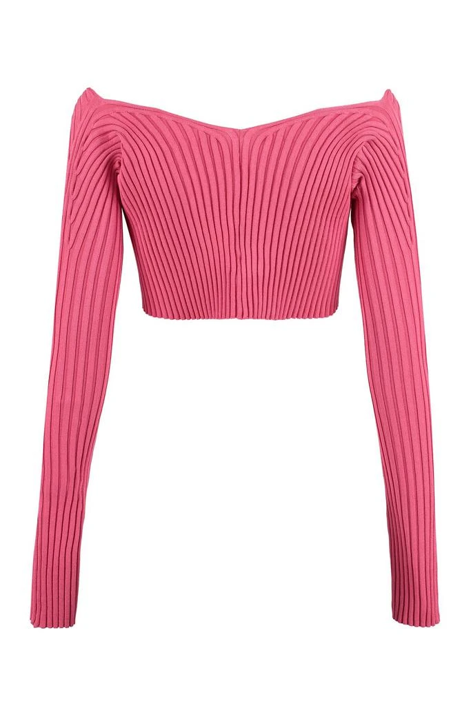 Jacquemus Jacquemus Pralù Cropped Knitted Cardigan 2