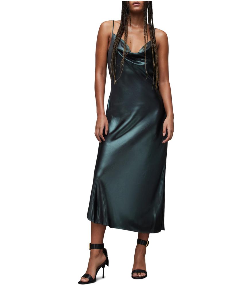 AllSaints Hadley Metallic Dress